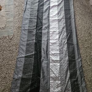 Elegant Black and Gray Striped Shower Curtain.